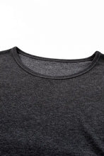 Leopard Flounce Sleeve Round Neck Top Woman Blouses