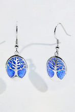 Opal Blue Platinum-Plated Drop Earrings Earrings
