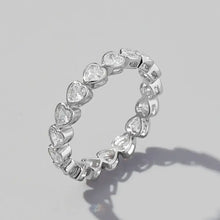 925 Sterling Silver Zircon Heart Ring Rings