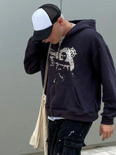 Men's Graphic Zip Up Long Sleeve Hoodie Mens Tops