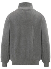 Men's Ribbed Knit Zip-Up Cardigan Cardigans