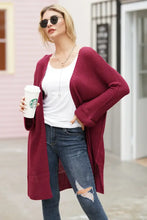 Open Front Long Sleeve Cardigan Woman Outerwear