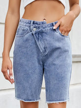 Raw Hem Denim Shorts Medium Denim Shorts
