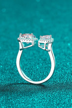 Heart-Shape Moissanite Open Ring Rings