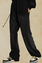 Men's Drawstring Baggy Pants Black Woman Sweatpants
