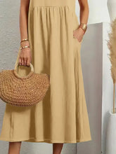 Full Size V-Neck Sleeveless Dress with Pockets Plus Size Casual Dresses