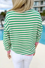 Striped Lucky Clover Long Sleeve Sweatshirt Woman Sweatshirts