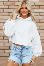 Exposed Seam Long Sleeve Hoodie Woman Sweatshirts