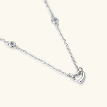 Moissanite 925 Sterling Silver Heart Necklace Necklaces