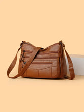 Multi-Compartment Crossbody Bag Brown One Size Shoulder Bags