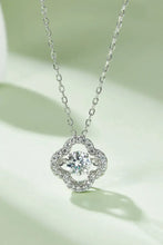 Moissanite Four Leaf Clover Pendant Necklace Silver One Size Necklaces