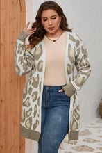 Plus Size Printed Long Sleeve Cardigan Woman Outerwear