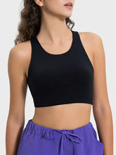 Millennia Cutout Round Neck Active Tank Black Woman Activewear