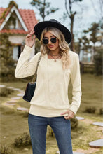 Square Neck Long Sleeve Blouse Ivory Woman Blouses