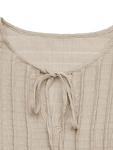 Ruffled Tie Neck Cap Sleeve Dress Casual Dresses