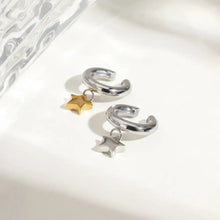 Stainless Steel Star Clip On Earrings Earrings