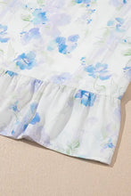 Floral Smocked High Waist Double Ruffle Sleeveless Long Dress Casual Dresses