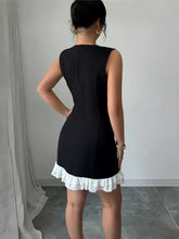 Flower Round Neck Sleeveless Dress Casual Dresses