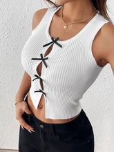 Perfee Bow Front Round Neck Tank Tanks & Camis