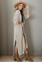 Open Front Side Slit Cardigan Woman Outerwear