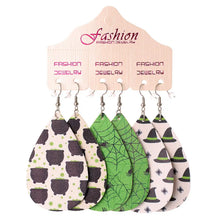Halloween PU Teardrop Earrings Set Style C One Size Earrings