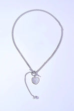Titanium Steel Heart Necklace Silver One Size Fashion Jewelry