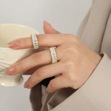 Titanium Steel Inlaid Zircon Ring Rings