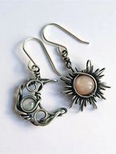 Alloy Moon & Sun Dangle Earrings Silver One Size Earrings