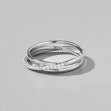 Inlaid Zircon 925 Sterling Silver Ring Silver Rings