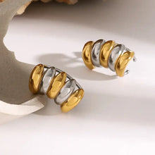 Stainless Steel Contrast Stud Earrings Earrings