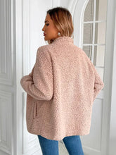 Ivy Lane Zip Up Long Sleeve Fuzzy Jacket Woman Outerwear
