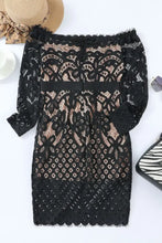 Off-Shoulder Long Sleeve Lace Dress Cocktail Dress