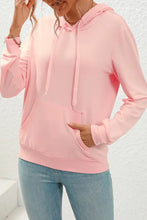 Drawstring Long Sleeve Hoodie with Pocket Woman Sweatshirts