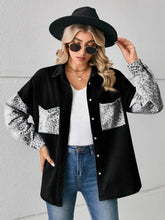 Leopard Button Up Denim Jacket Woman Outerwear