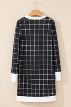 Plaid Open Front Long Sleeve Cover Up Woman Outerwear