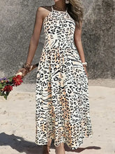 Leopard Halter Neck Dress Casual Dresses