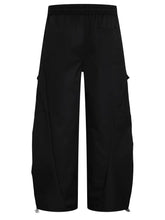 Men's Cargo Wide Leg Pants with Drawstring Woman Sweatpants
