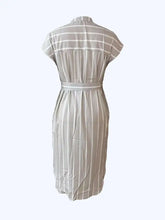 Striped Tie Waist Short Sleeve Dress Casual Dresses