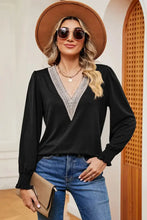 V-Neck Long Sleeve T-Shirt Woman T Shirts