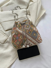 Printed Chain Bucket Bag Shoulder Bags