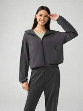 Millennia Zip Up Dropped Shouder Active Hooded Woman Activewear