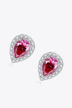 2 Carat Moissanite Teardrop Stud Earrings in Rose Earrings