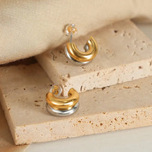 18K Gold-Plated C-Hoop Earrings Earrings