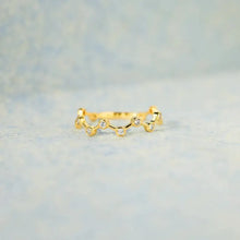 18K Gold-Plated 925 Sterling Silver Zircon Ring Fashion Jewelry