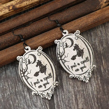 Witch Wooden Dangle Earrings Earrings