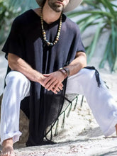 Men's Full Size Fringe V-Neck Half Sleeve Cover Up Plus Size Mens Tops