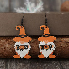 Wooden Dwarfs Pumpkin Dangle Earrings Earrings