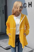 Ivy Lane Zip Up Long Sleeve Hooded Watertight Jacket Woman Outerwear