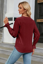 V-Neck Flounce Sleeve Blouse Woman Blouses