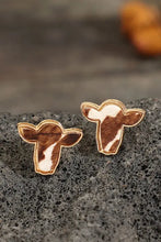 Bull Head Alloy Stud Earrings Copper One Size Earrings
